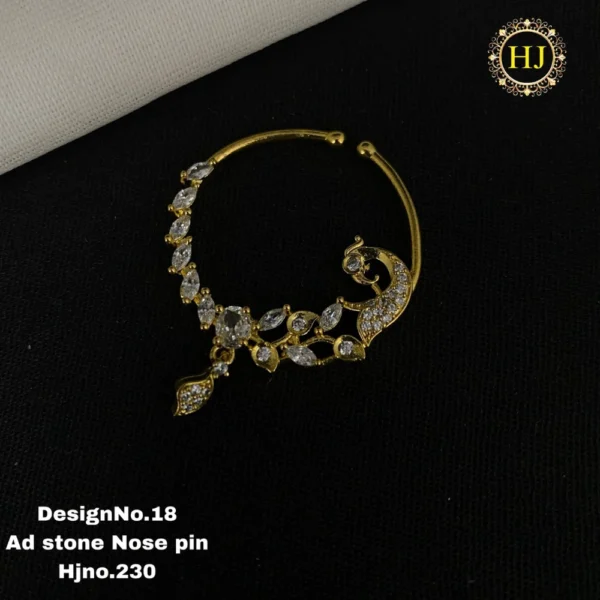 Premium AD Stone Nose Pin - HIRAL JEWELLERY