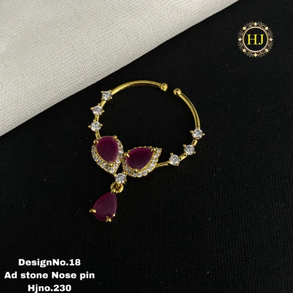 Premium AD Stone Nose Pin - HIRAL JEWELLERY