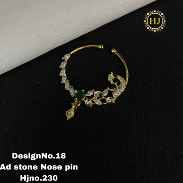 Premium AD Stone Nose Pin - HIRAL JEWELLERY