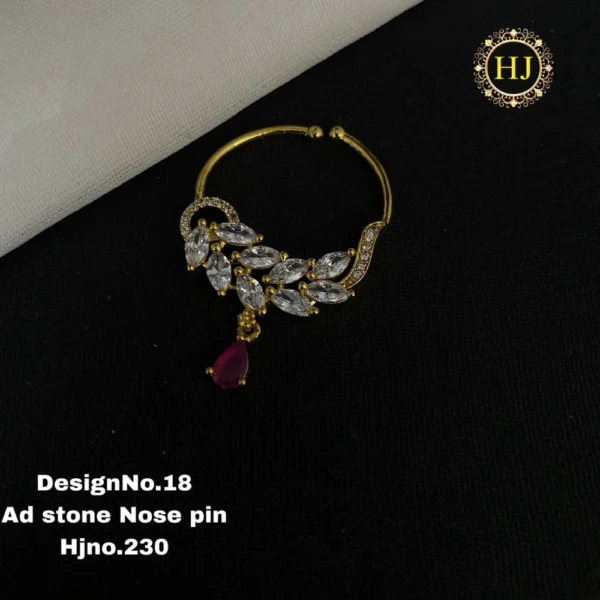 Premium AD Stone Nose Pin - HIRAL JEWELLERY