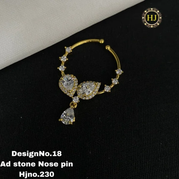 Premium AD Stone Nose Pin - HIRAL JEWELLERY