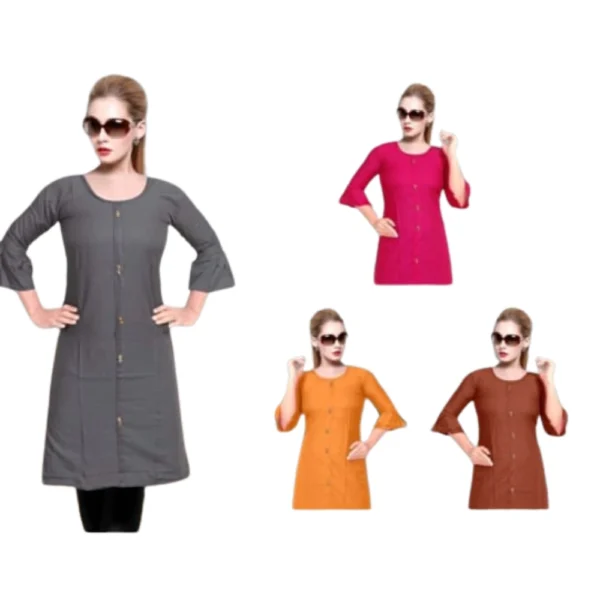 REYON PLEN 10 BUTTON PATEN BELL SLIVE STATE PATAN BUTTO TOP - THIRUPPUR SV BANIYAN STORE
