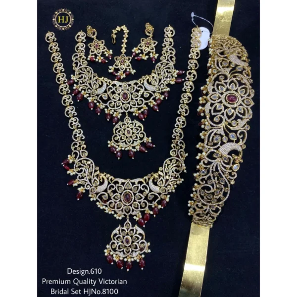 PREMIUM QUALITY VICTORIAN BRIDAL SAT - HIRAL JEWELLERY