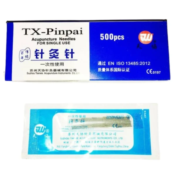 TIAN XIE ACUPUNCTURE NEEDLES TX - PINPAI 0.18 *7 500 PIECES - OCEANIC HEALTHCARE