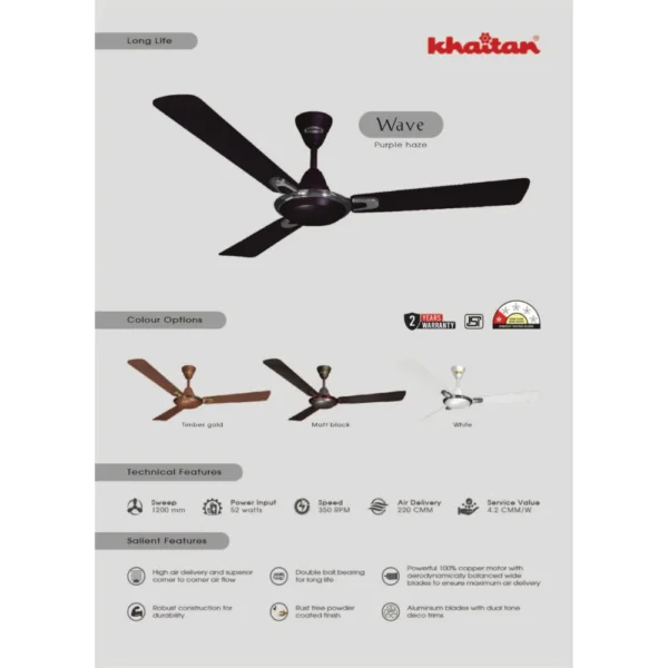KHAITAN CELLING FAN WAVE HI-SPEED 1STAR
