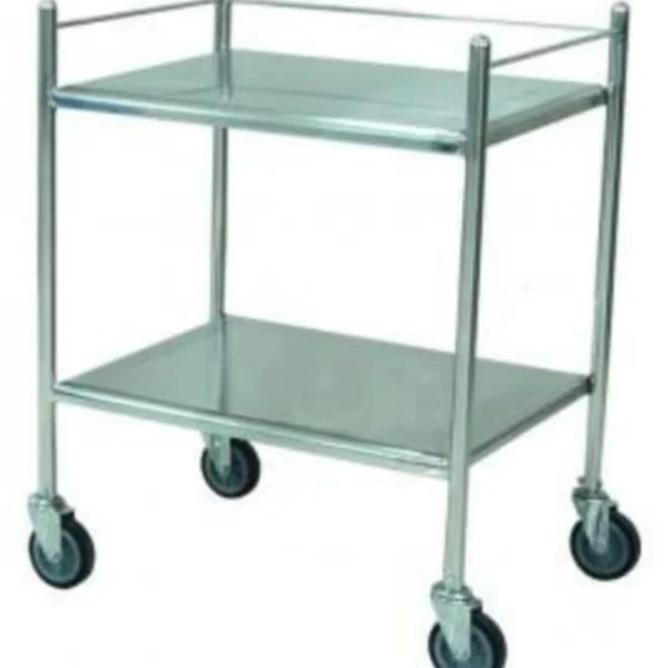 OH 529 (SS)-INSTRUMENT TROLLEY (202 G)-20X30;DURABLE STAINLESS STEEL INSTRUMENT TROLLEY FOR EFFIC - OCEANIC HEALTHCARE