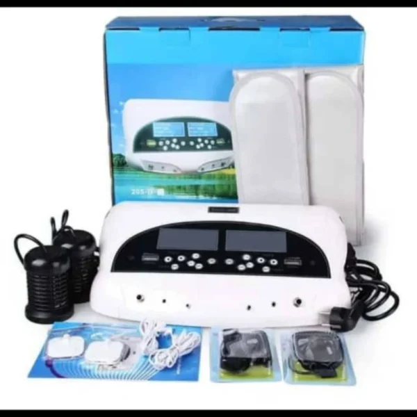 PROFESSIONAL DETOX FOOT MACHINE DUAL LONIC FOOT BATH SPA CLEANSE WITH 2WAIST BELTS - OCEANIC HEALTHCARE
