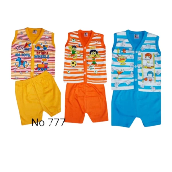 KIDS Sleeveless Printed Top & Shorts Set - THIRUPPUR SV BANIYAN STORE